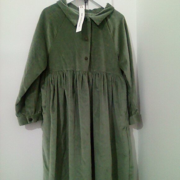 Little creative factory soft green velvet dress size 6Y - Picture 1 of 3